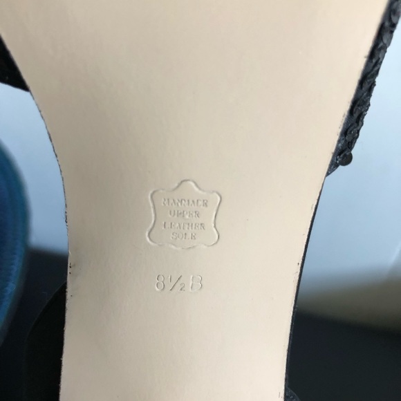 NWOT Caparros Black Beaded Open Toe Heels, 8.5 - Picture 7 of 8